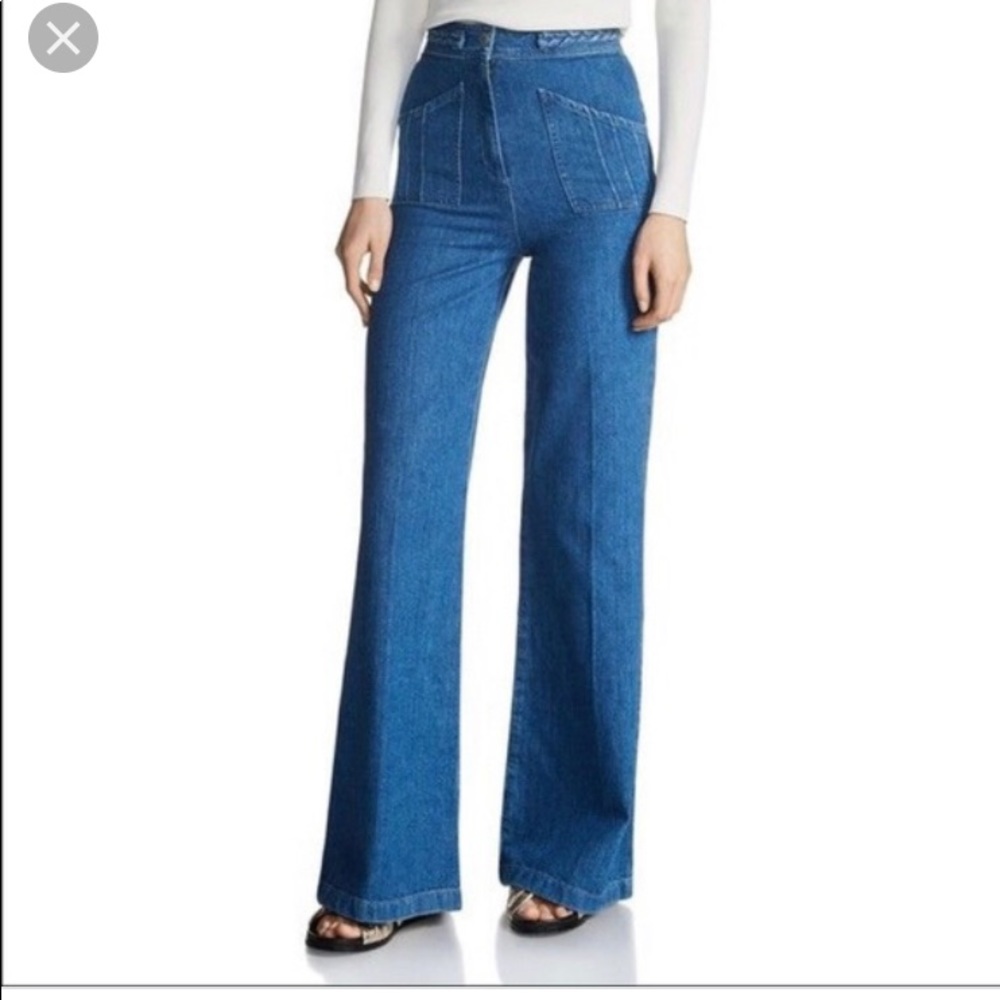 Maje chic high-waisted wide leg pants